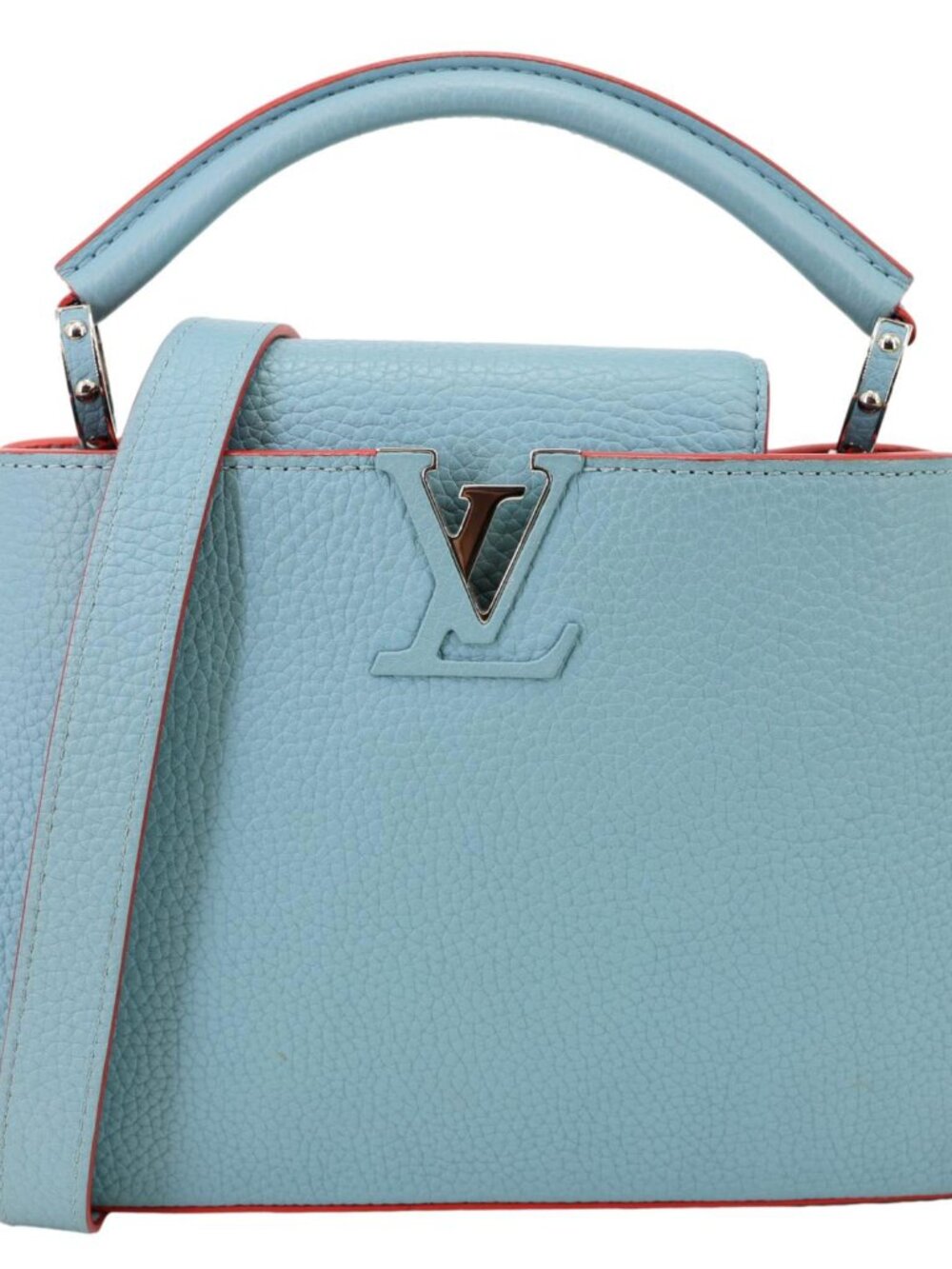 Louis Vuitton Capucines BB Taurillon Leather Crossbody Bag Blue